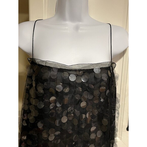 16ARLINGTON Black Sequin Fia Mini Dress Size 10 - Picture 9 of 11